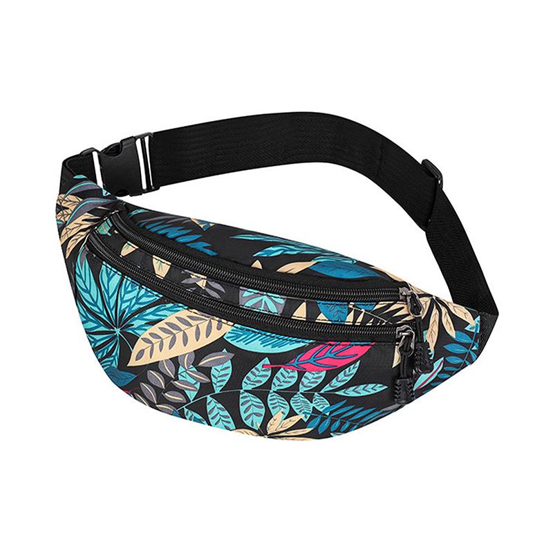 

Поясная сумка большой вместимости Повседневная поясная сумка для телефона Дорожная сумка для телефона Цветочный узор Нагрудная сумка Портативная сумка через плечо