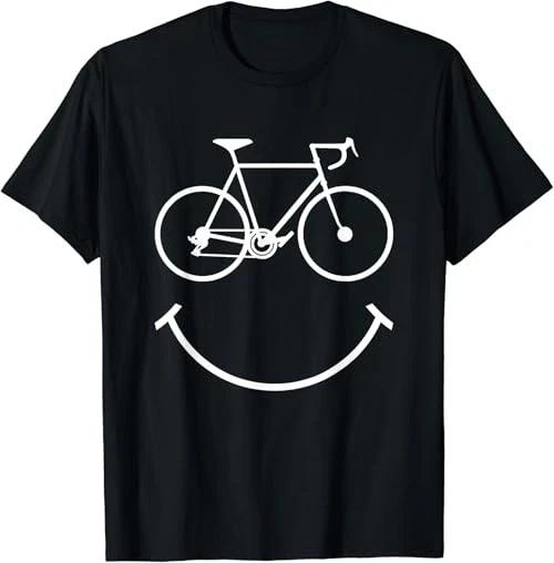 Funny Cycling Biking Bicycle Cyclist Bike Themed Smile Gift T shirt 2XL
