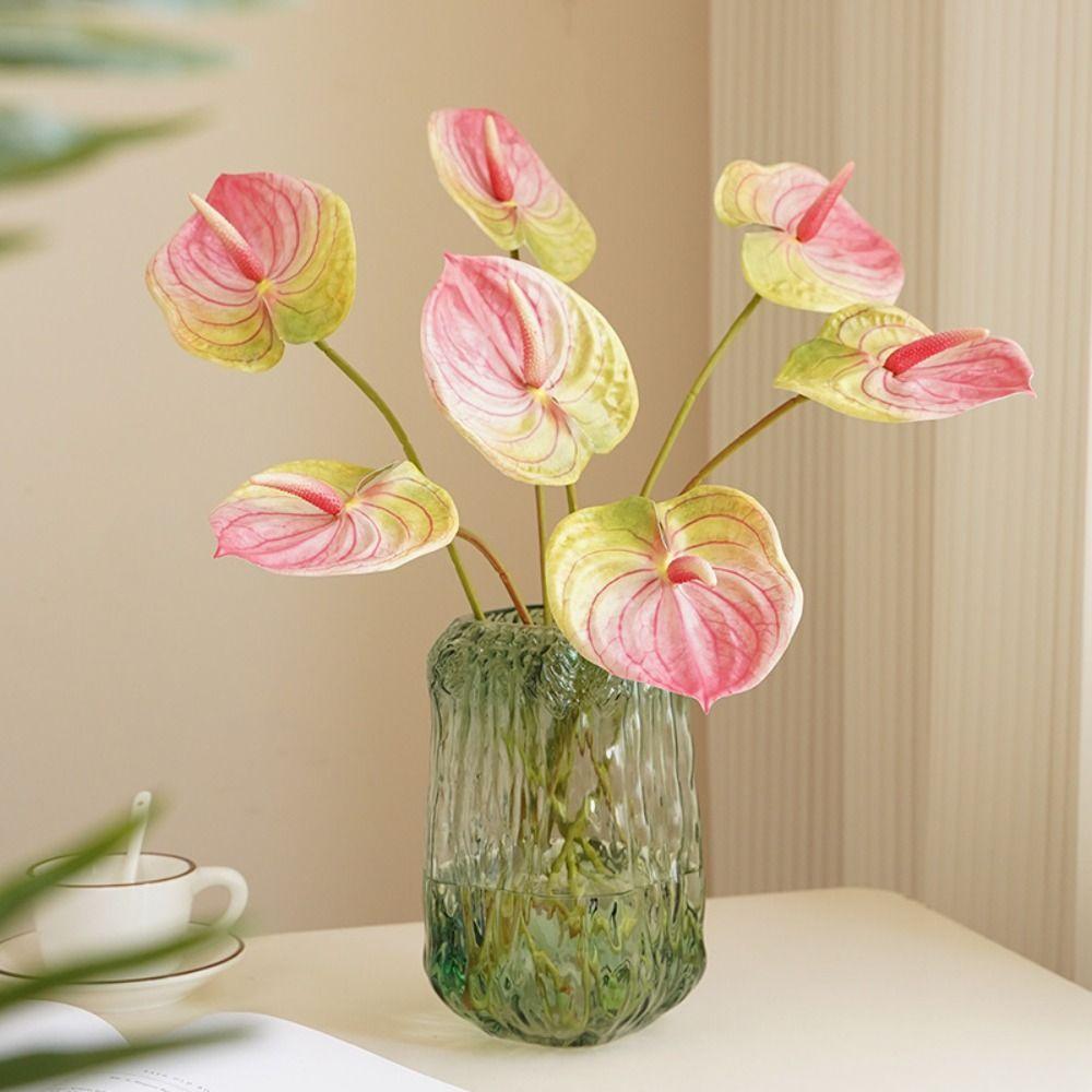 Home Wedding Bridal Elegant DIY Fake Flowers Artificial Calla Lilies Fake Plants Anthurium