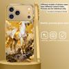 Tall and Sturdy Horse For IPhone 17Pro Max 16 17 Pro 15 Pro 14 13 Plus 12 Mini 11Pro Max XR 16E 17 Air Golden Glass Phone Case
