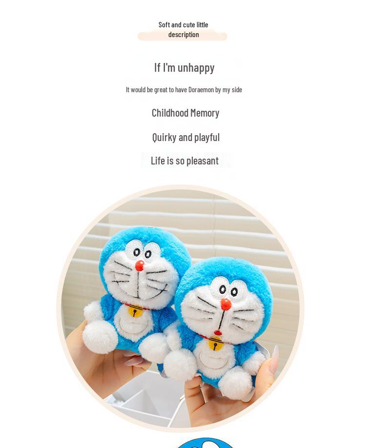Authentic Doraemon Candy Series Toy Pendant Plush Keychain