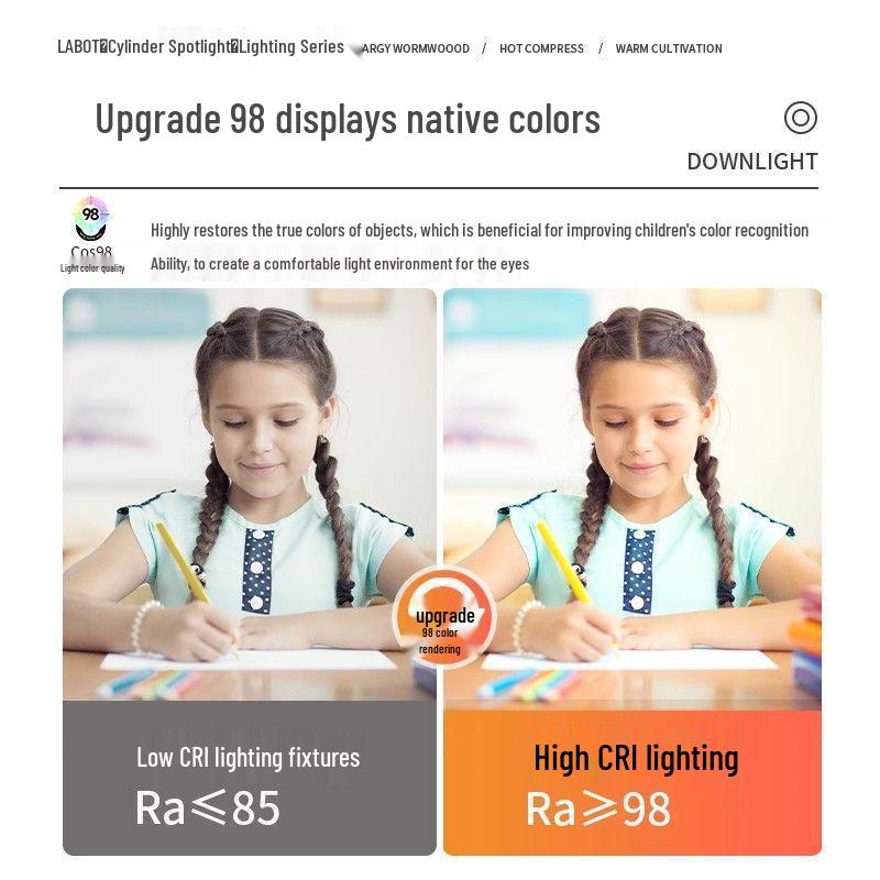 Anti-Glare LED Recessed Wall Washer Downlight, 75-90mm Cutout