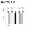 Soldering Iron Tips 5packs 900M-T Series K/SK/B/I/IS/1C/2C/3C/4C/2.4D/3.2D Lead-Free Welding Head BGA Soldering Tool Accessories