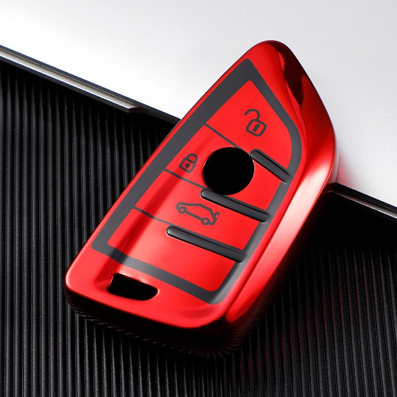 Tpu Car Remote Key Case Cover Shell Fob För BMW G20 G30 X1 X3 X5 X6 X7 G11 G15 F15 F16 G01 G05 1 3 5 6GT 7-serien Tillbehör