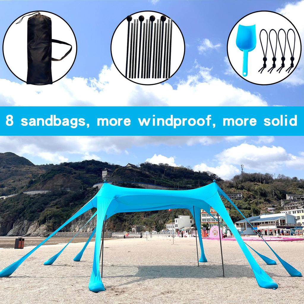 Seaside Portable Camping Canopy Tent Sunshade for Outdoor Beach and Fishing