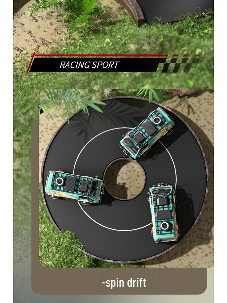 High-Speed RC Racing Van: 4WD, Drift, Rechargeable, Lights, Replaceable Tires, Off-Road Toy for Kids