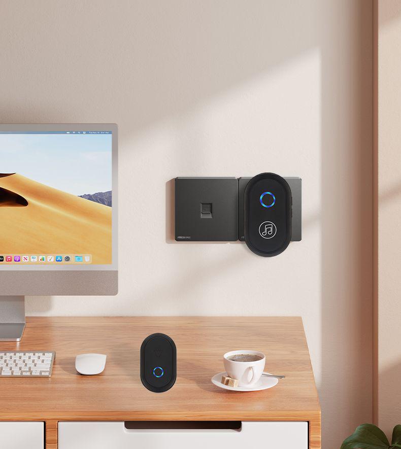 Long-Range Home Wireless Doorbell with Dual Receivers and Remote Control for Seniors