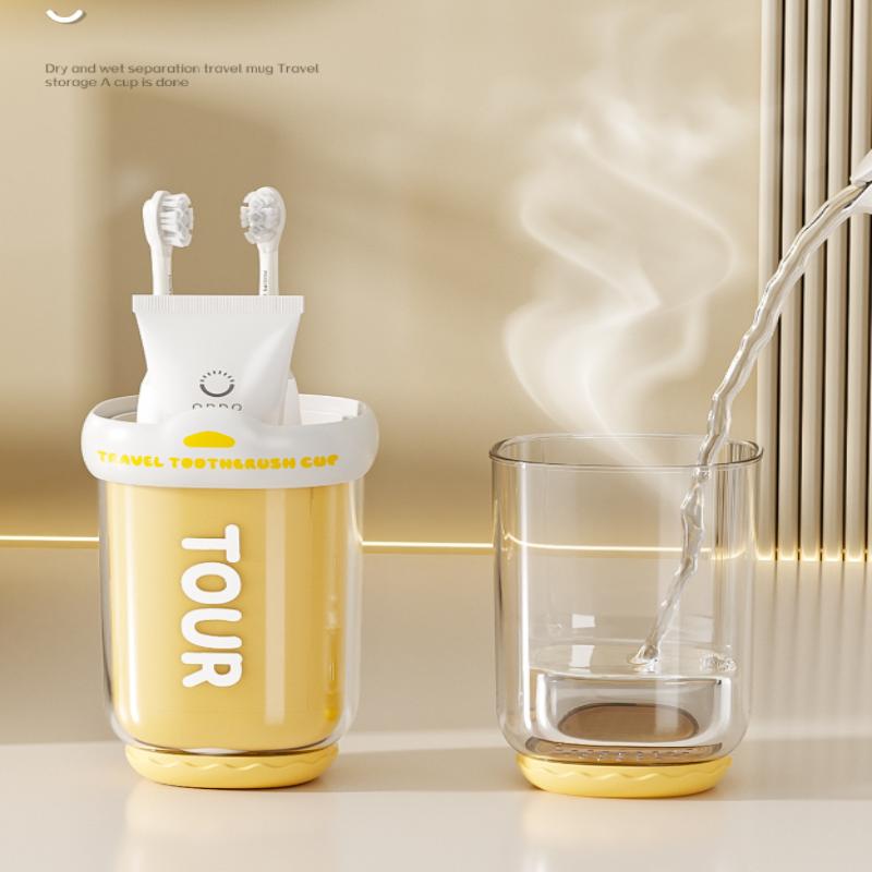 Portable Wash Cup Toothbrush Cup Mouthwash Cup Toothbrush Household Set Tooth Cylinder Toothbrush Toothpaste Storage Box