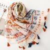 Retro Bohemian Styles Women Scarf Summer Beach Shawl Cotton Linen Feeling Tassel Pashmina Muslim Hijab Wrap Lady Viscose Scarf