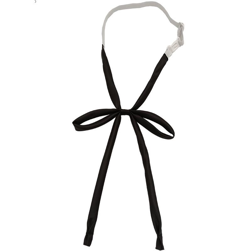 Japanese School Style Solid Color No-Tie Bow Tie for Women