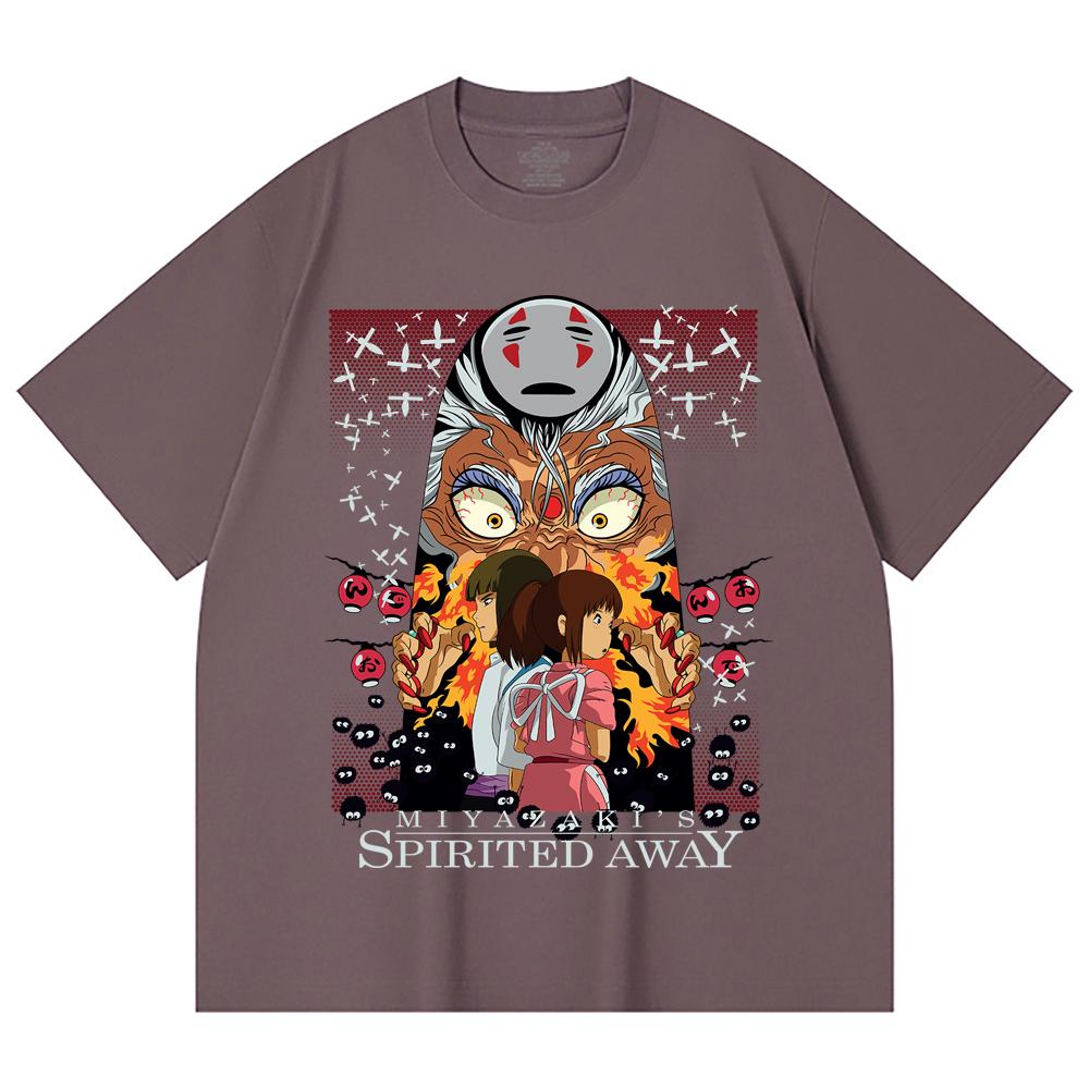 230 Gsm 100% Cotton Ghibli V1 Spirited Away Print Unisex Heavy Cotton T Shirt
