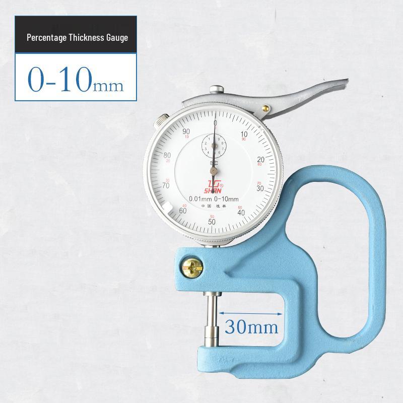 G-Type Thickness Gauge for Cloth, Film, and Paper, 0-10mm Range, 0.01mm Precision