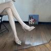 Baotou High-Heeled Sandals Stiletto Strap Nude Small Fragrant Single Shoes Pointed One-Word Buckle Women'S Buckle