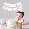 Happy Birthday Bow Girl Banner - Bow 1st Birthday Decoration,Pink First Bow Happy Birthday Banner,Girl First birthday Party Decor