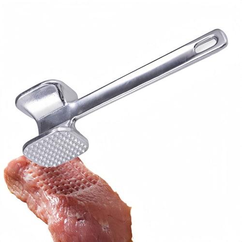 Aluminum Meat Hammer, Double-Sided Steak Mallet, Meat Tenderizer for Beef and Pork