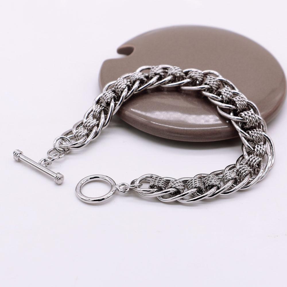 Trendy Italy Men's Bracelets 10 Mm 925 Sterling Silver Handmade Woven Loop Cuban Link Chain Necklace Jewelry