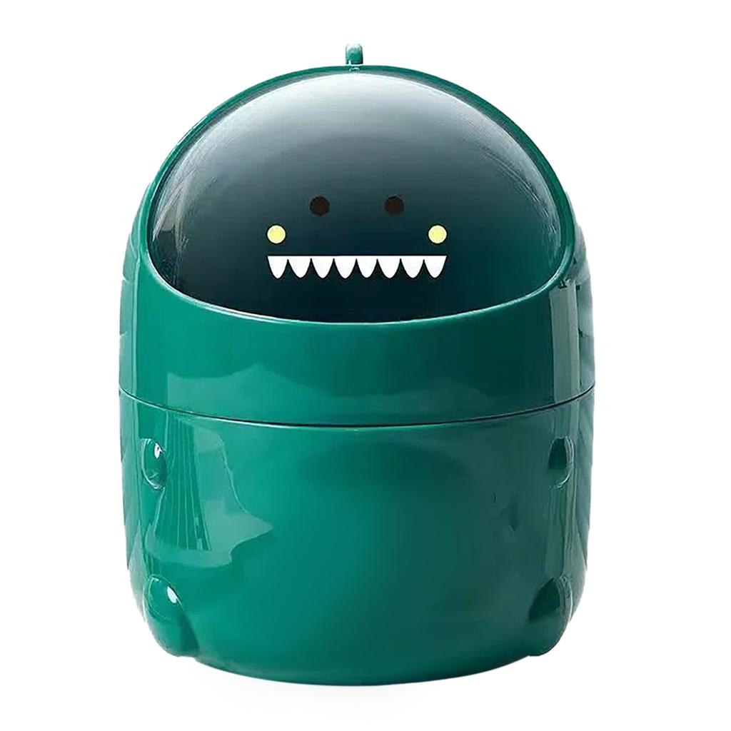 Desktop Trash Can Plastic with Lid Mini Small Cute Shaped for Dining Table Desk Home Office Easy Storage