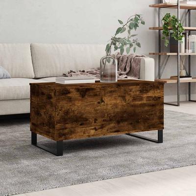 Vidaxl Coffee Table, Smoked Oak, 90X44.5X45 Cm