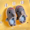 Children's Anti-Slip Cartoon Shark Slippers – Comfortable, Warm Cotton Parent-Child Slippers for Girls