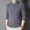 Men's Zipper Stand-Collar Pullover Knit Sweater YTMTST6465