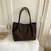 Suede leopard print big bag women's fashion matte tote bag autumn and winter retro underarm mother bag