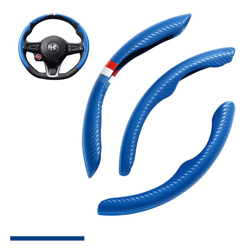 YAQG2 Car Steering Wheel Cover Segment Steering Wheel Protection Cover For Alfa Romeo Giulia Stelvio Interior Styling Car Accessories