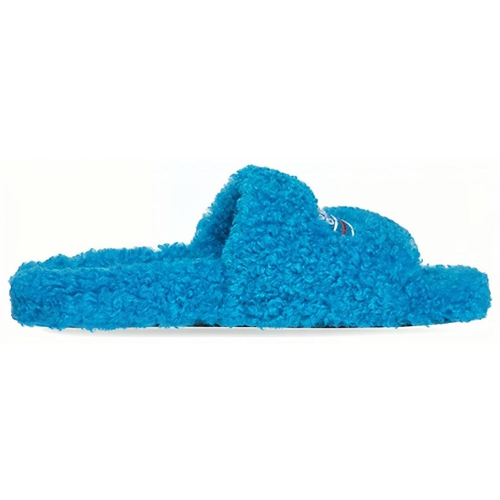 Balenciaga Furry Fashion Slippers Women's Blue 654261W2DO14296