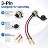 17AWG Draad Scooter Oplader Poort Laadcontact voor Razor MX350 MX400 SX350 E100 E200 E300 E-Bike