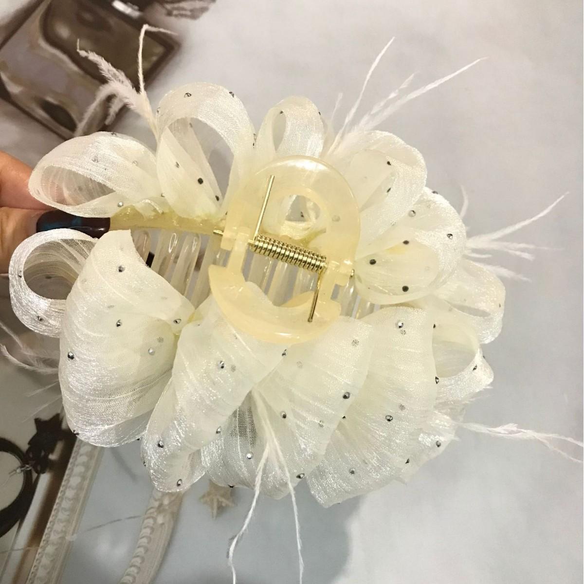 Luxury Starry Feather Hair Volume Clip - New Style Cloud Bubble Claw Clip