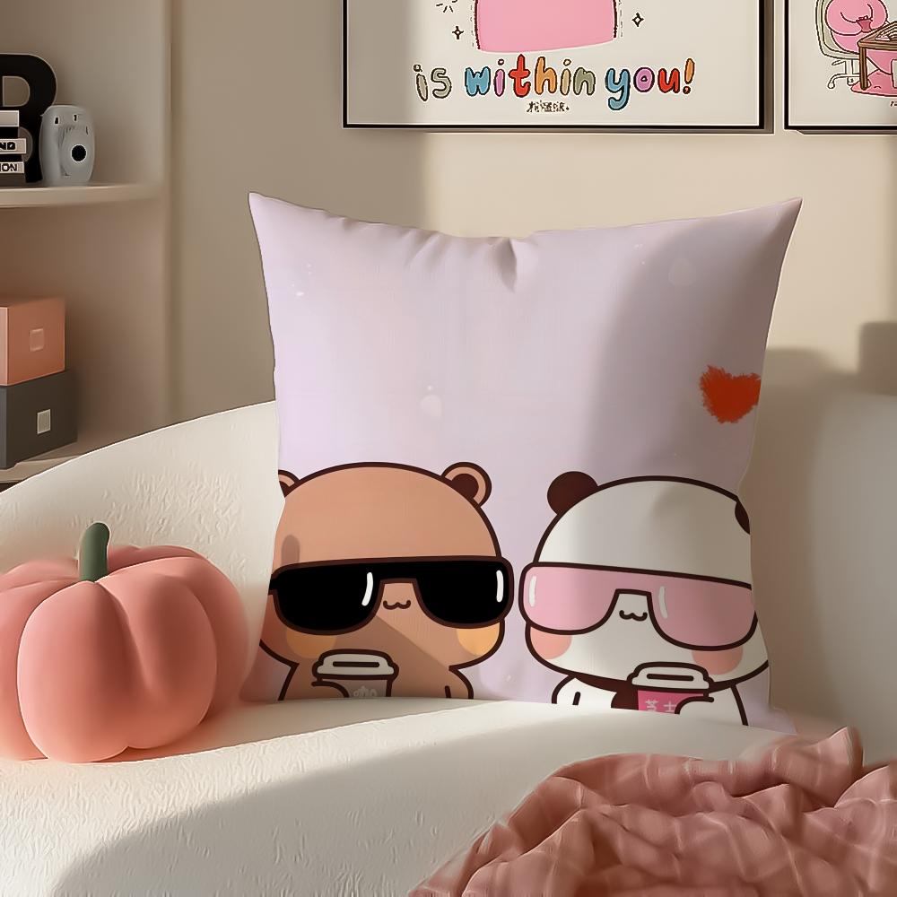 Cartoon Bubu  Dudu Lovely Cushion Cover Pillowcase Short Plush Invisible zipper Room Sofa Cushion Cover