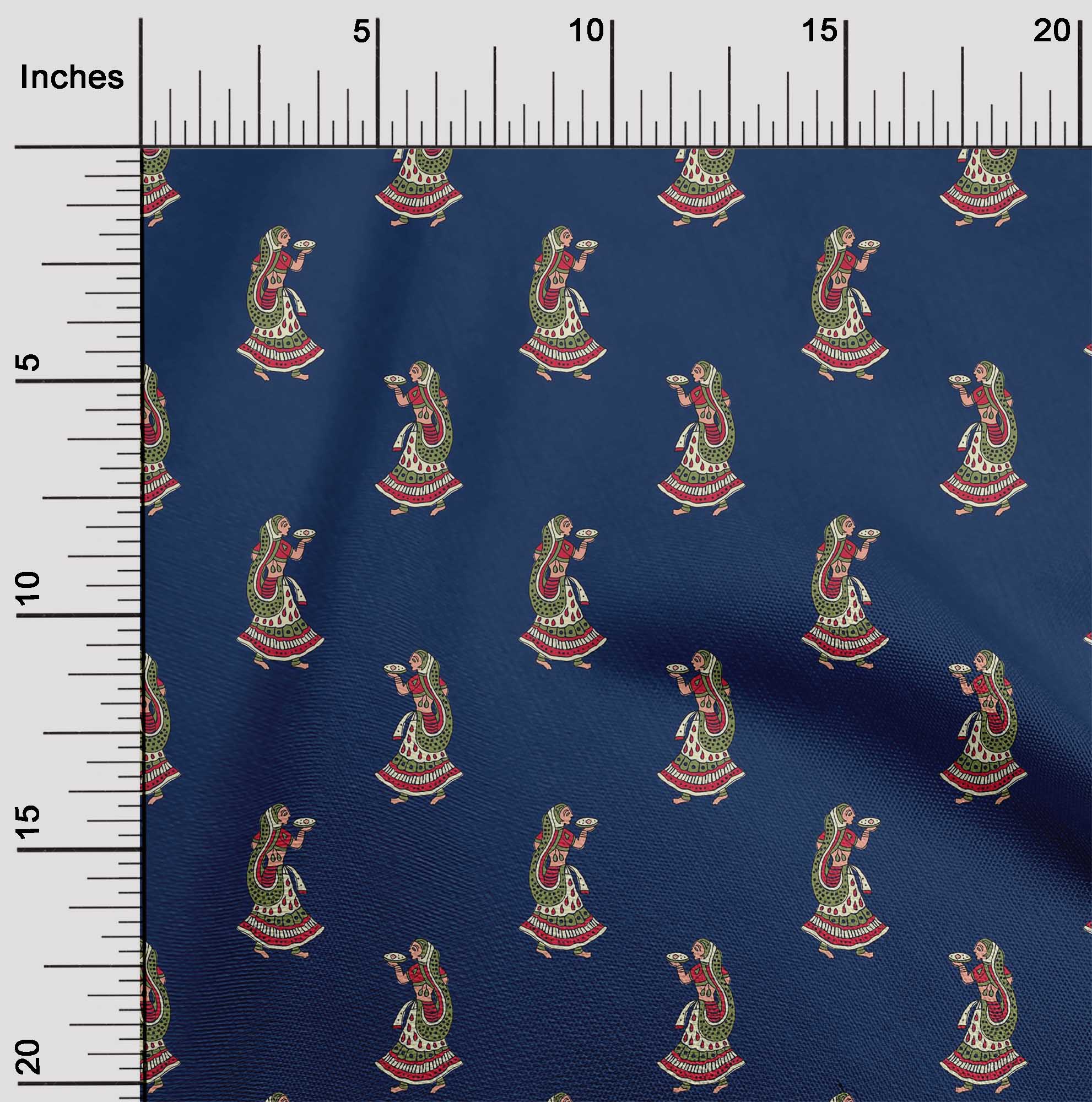 

Жіноча бавовняна гнучка тканина oneOone з блочним принтом на ярди шириною 40 дюймів 42 Inch - Viscose Chiffon темно-синього кольору