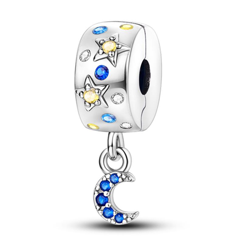 Copper Clips Copper Stars Moon Sun Daisy Clip Charms Butterfly Safety Chain Fit Original Bracelet Diy Jewelry Gifts