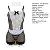 Tempting Bodysuit Pajama Collar Through Sleepwear Inside Wear See