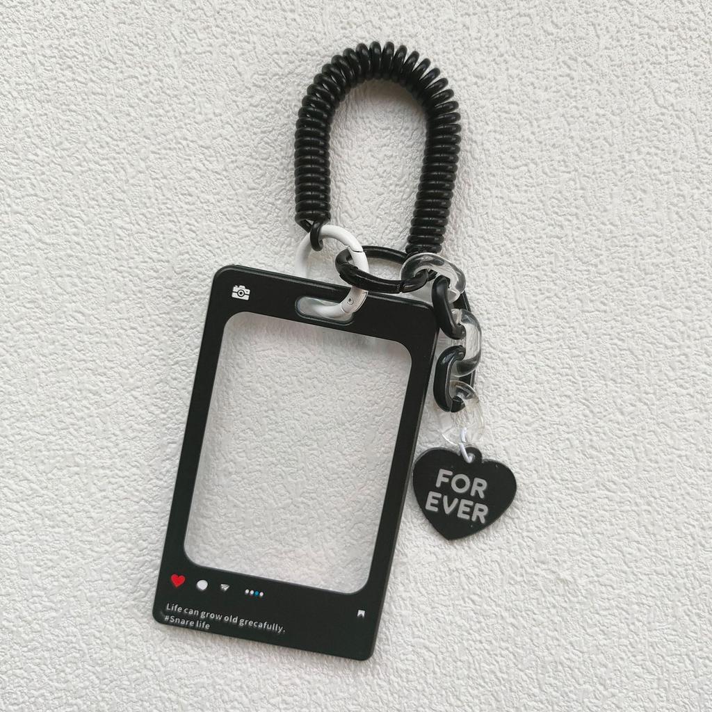 Card Note Storage Schoolbag Hook Transparent Card Holder Acrylic Crystal Card Holde Luggage Tag Hard Shell Anti-loss Card Case