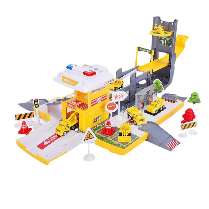 Educational Transforming Double-Decker Bus: Multi-Functional Inertial Sliding Toy with Lights for Children's Adventure Play