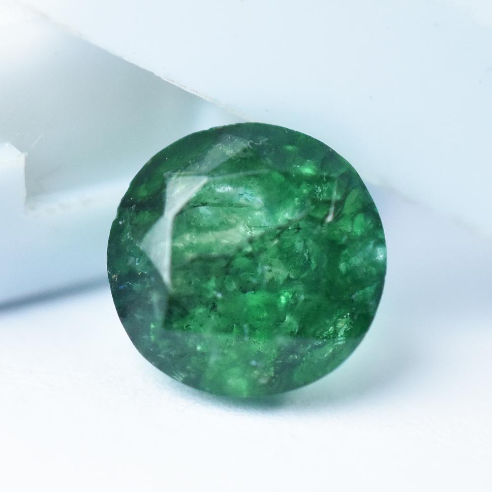 Natural Green Emerald Loose Gemstone Colombian 3 Ct Round Cut for Jewelry Making and Gem Collections
