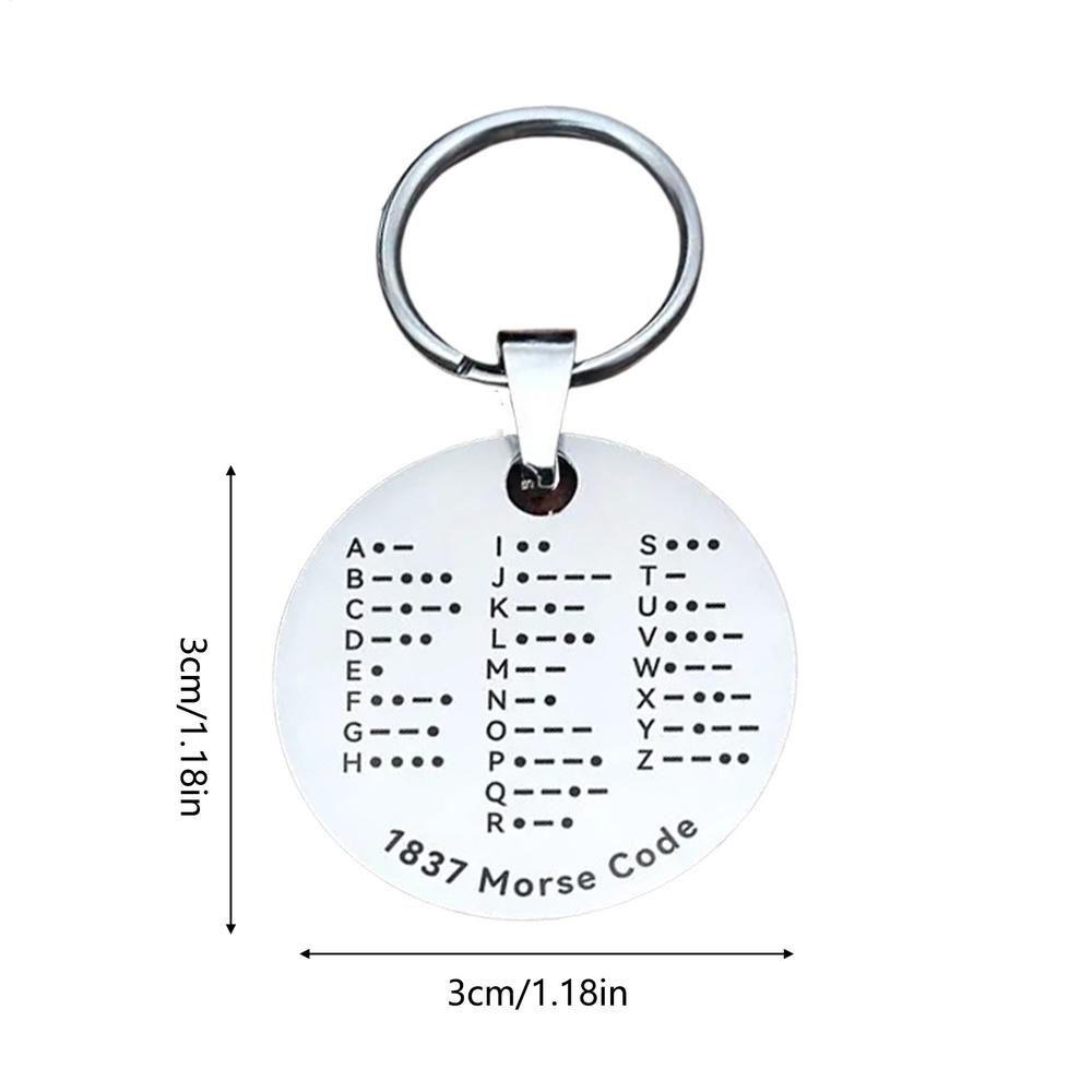 Morse Code Trainer Card Stainless Steel Educational Portable Learning Tool Stainless Steel Morse Code Trainer For Adults Women серебряный