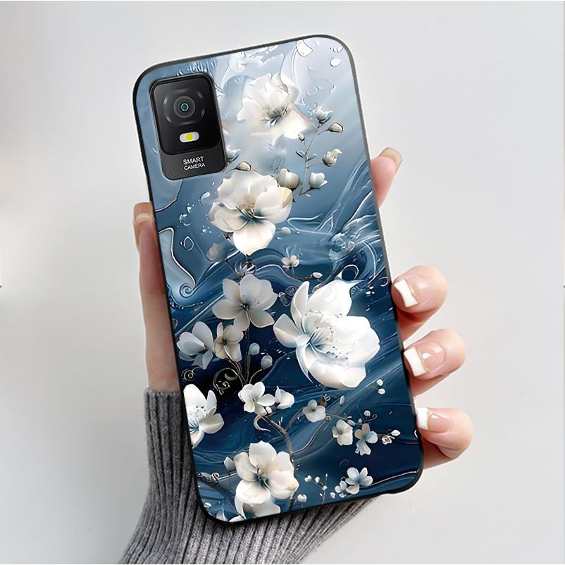 For TCL 403 405 406 406s 408 Case Luxury Fashion Butterfly Flowers Soft Silicone TPU Phone Casing For TCL T506D Protective Cover