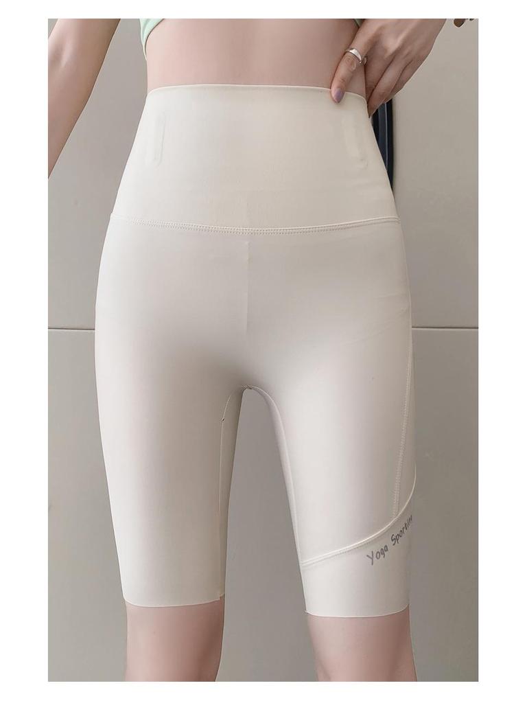 2024 Women's High-Waisted Summer Shark Yoga Shorts with Side Pockets