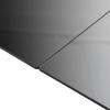 Garden Table Black 150 X 90 X 74 Cm Aluminum and Glass