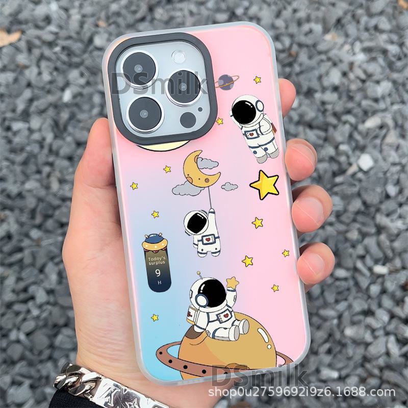 

Чехол Aurora White Astronaut для iPhone Pro 15 14/13/12/11/Xs Max/Xr/X - Hard Shell Tide Plus. 13 Pro