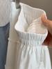 White Sweet Ruffled A-line Midi Skirt - Women's Summer High-Waisted Versatile Petite Style