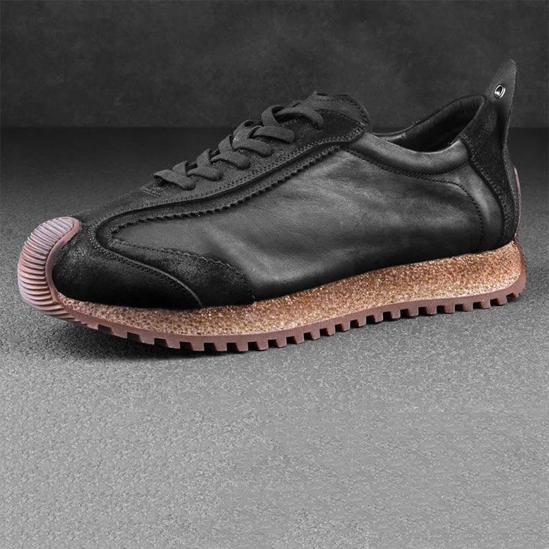 Pantofi de sport de modă pentru bărbați Acoperire de jos Pantofi de bord la modă Casual piele din microfibră Respirabil Pantofi cu platformă plată internă sporită