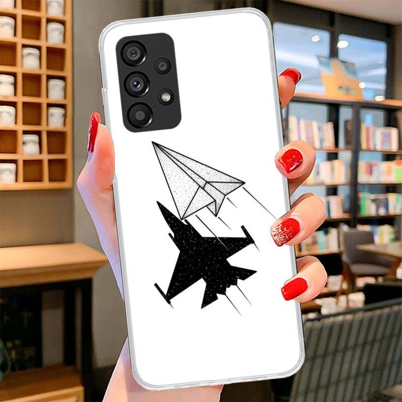 Paper Plane Airplane Fly Phone Case For Samsung Galaxy A17 A37 A57 A16 A26 A36 A56 A15 A25 A35 A55 A14 A24 A34 A54 A13 A23 A33 A