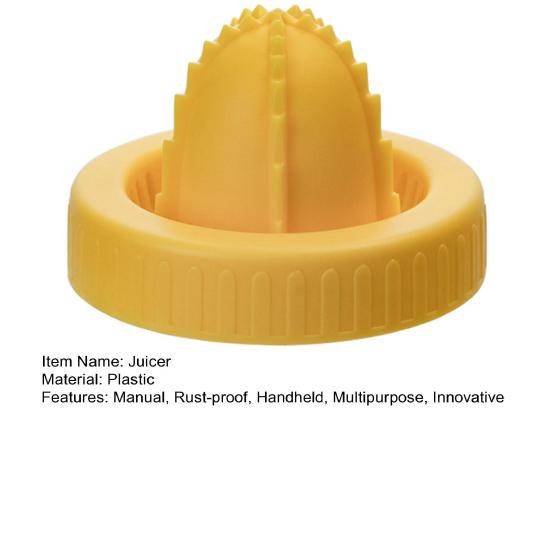 Citrus Juicer Lid for Wide Mouth Jars Manual Lemon Orange Juicer Reamer Attachment Multipurpose Kitchen Tool