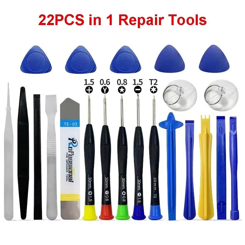 22 in 1 Mobile Phone Repair Tools Disassemble Repair Kit for iPhone Screwdriver Combination Skid Multi Function Disassembly Set