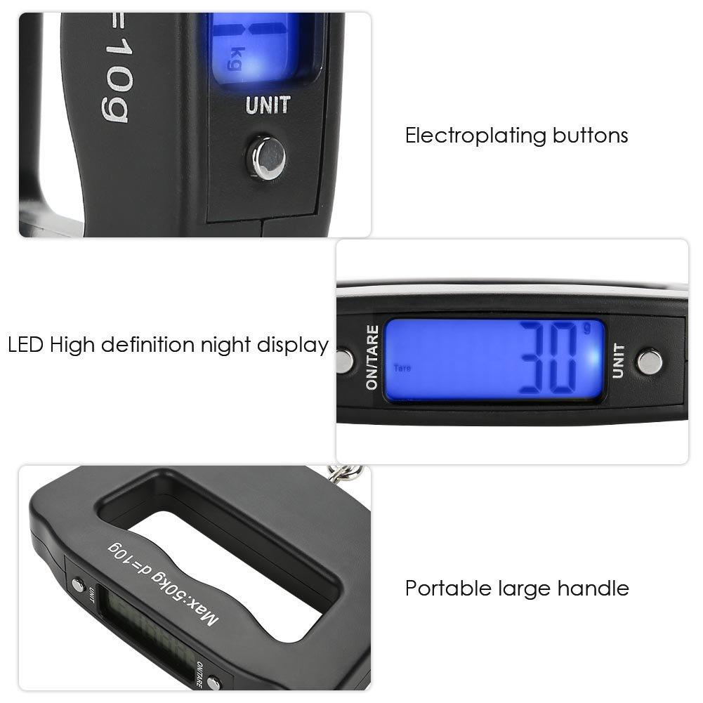 1PC Digital Luggage Scale Electronic Portable Suitcase Travel Weighs With Backlight Electronic Travel Hanging Scales