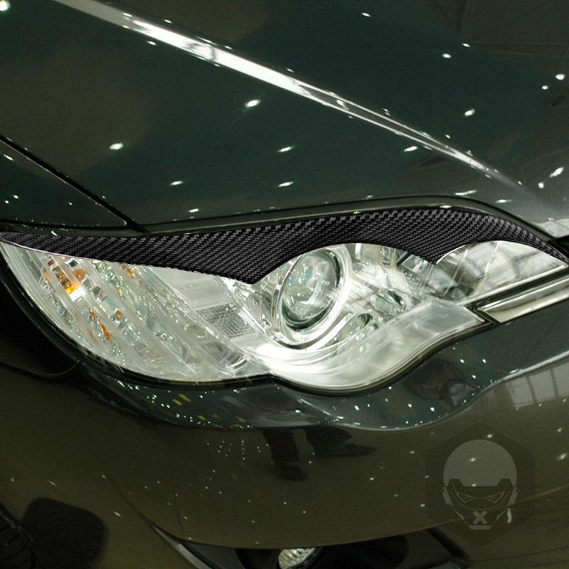 For Subaru Legacy 2006-2008 Real Carbon Fiber Front Headlight Eyelid Eyebrow Cover Modified Decoration Car Accessories Sticker