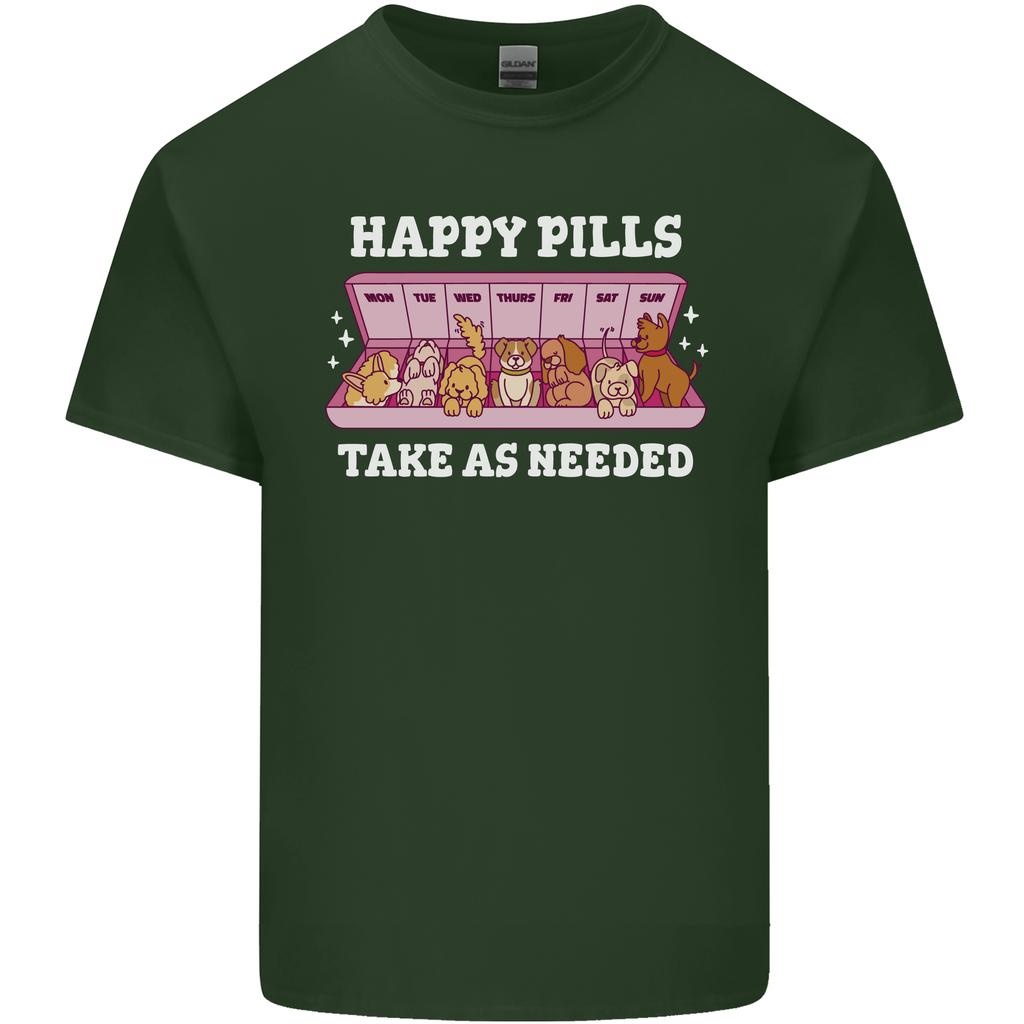 Happy Pills Antidepressants Dogs Unisexs Light Cotton TShirt
