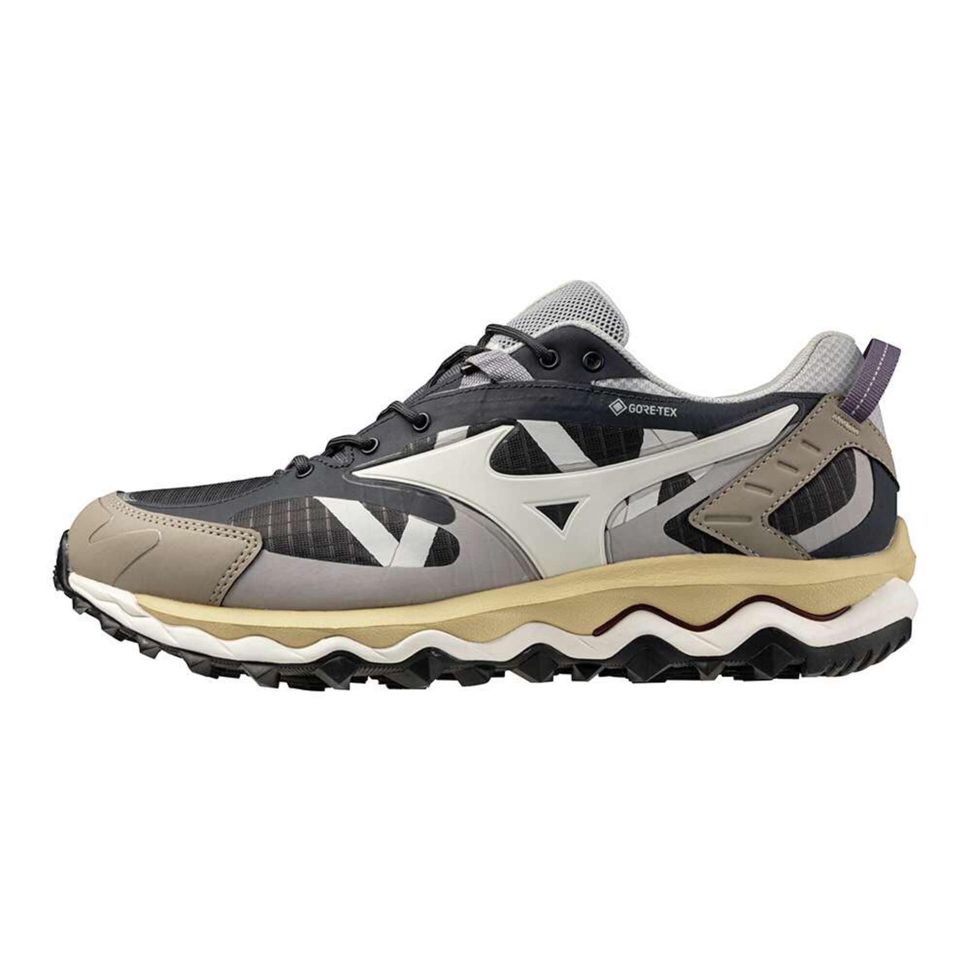 

Mizuno Wave Mujin TL GTX Perfect for and Dark Gray x x Size 2E Gore-Tex Sneakers, Commuting, School, Lifestyle, Casual, Off-White Beige, 25.5 cm,